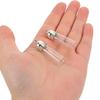 HAMPPLIES Aromatherapy Oil Pendants and Easy Access Lightweight Mini Glass Bottle Charms 12pcs with Silver Zinc Alloy Caps 35x11mm Vial for Daily Outings and Christmas Jewelry Making view 3