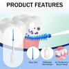 220 Pcs Interdental Brushes, Silicone Dental Brushes Toothpicks Cleaning Tool, Portable Clean Between Teeth Dental Floss Stick with Storage Case, for Braces Oral Cleaning Protecting Teeth, Blue view 3