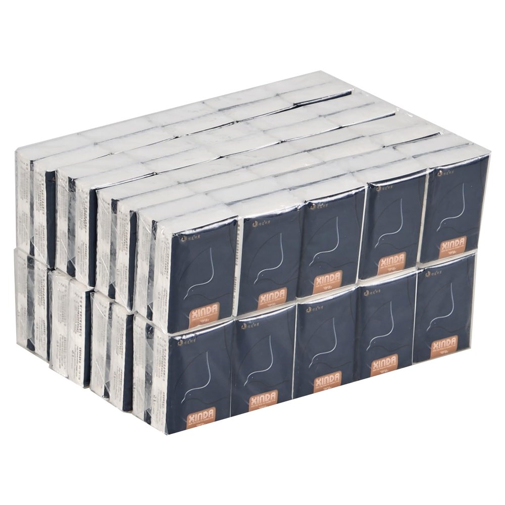 Wakikini 80 Packs Mini Pocket Tissues, 4-Ply Facial Tissue Packs, Unscented and Soft