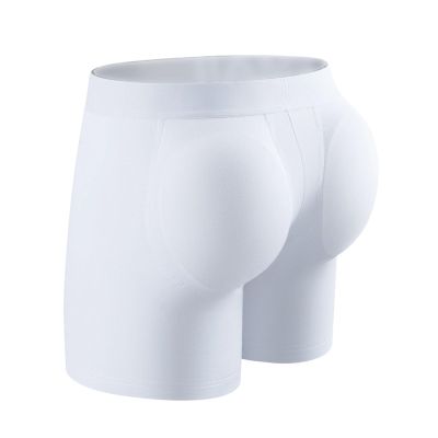 LYGXWJFC Cotton Men Padded Underwear Enlarge Butt Push Up Boxer Briefs with 2 Removable Hip Pad Fake Buttock Shapewear