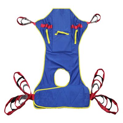 Patient Lift Sling for Toileting and Transfer, High-Back Support with Padded Leg Straps, 6-Point Adjustable Healthcare Sling for Elderly and Disabled, 500lbs Capacity