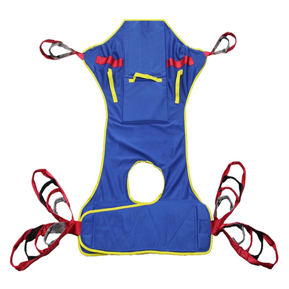 Patient Lift Sling for Toileting and Transfer, High-Back Support with Padded Leg Straps, 6-Point Adjustable Healthcare Sling for Elderly and Disabled, 500lbs Capacity