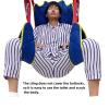 Patient Lift Sling for Toileting and Transfer, High-Back Support with Padded Leg Straps, 6-Point Adjustable Healthcare Sling for Elderly and Disabled, 500lbs Capacity view 3