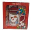 Festive Mug Set with Hot Drink Sachet and Coated Chocolates Assorted Design Ceramic Mug in Decorative Box Ideal for Warm Drinks Snacking and Seasonal Indoor Enjoyment view 1