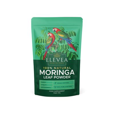 ELEVEA Moringa Powder 100g | UK Doctor-Founded Brand | Pure Moringa Oleifera Leaf | Naturally Rich in Iron, Vitamin A & Antioxidants | Energy, Immunity & Vitality | Smoothie & Tea Ready | Vegan