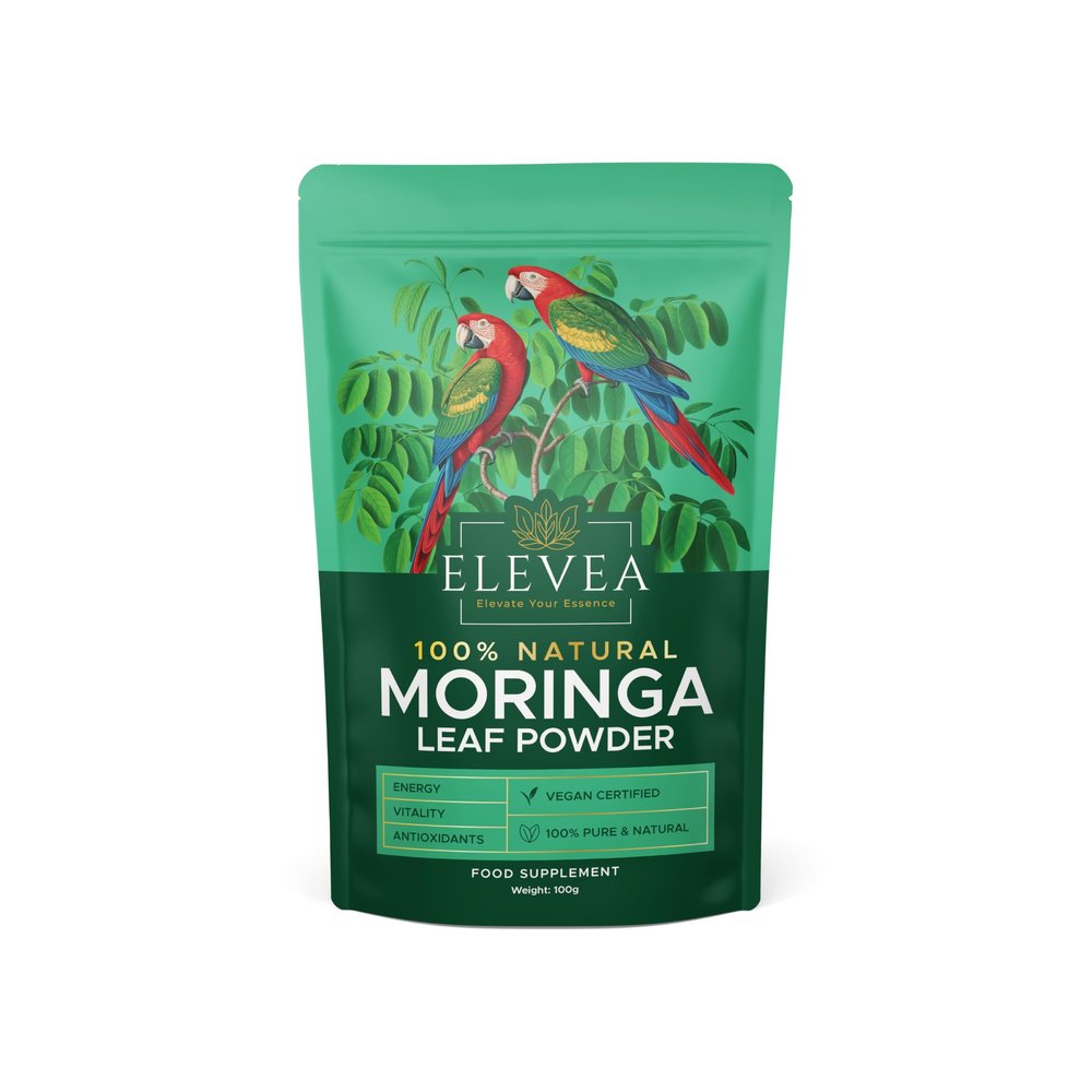 ELEVEA Moringa Powder 100g | UK Doctor-Founded Brand | Pure Moringa Oleifera Leaf | Naturally Rich in Iron, Vitamin A & Antioxidants | Energy, Immunity & Vitality | Smoothie & Tea Ready | Vegan