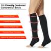 1 Pair Men Women 20-30mmHg Open Toe Stockings Sleeves for Varicose Vein Swelling Pain Calf Injury Alleviation view 4
