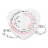 ASAKKURA Flexible Retractable Heart-shaped Body Measurement Tape Soft Bmi Measuring Tape for Waist and Fitness Tracking Portable Health Monitoring Tool view 1
