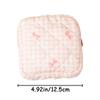 2 PCS Bow Sanitary Napkin Storage Bag Quilted Period Bags First Period Pouch Towel Holder Soft Pads Tampon Holder Period Bag with Zipper for Girls Women Ladies Travel Daily Use view 2
