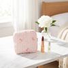 2 PCS Bow Sanitary Napkin Storage Bag Quilted Period Bags First Period Pouch Towel Holder Soft Pads Tampon Holder Period Bag with Zipper for Girls Women Ladies Travel Daily Use view 4
