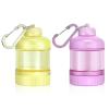 BooMetCheer 2 Pack Protein Powder Container to Go with Keychain & Keyring, Large Capacity, Clear, Leakproof, Ideal for workouts, fitness, or travel (Pink&Yellow) view 1