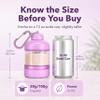 BooMetCheer 2 Pack Protein Powder Container to Go with Keychain & Keyring, Large Capacity, Clear, Leakproof, Ideal for workouts, fitness, or travel (Pink&Yellow) view 2