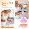 BooMetCheer 2 Pack Protein Powder Container to Go with Keychain & Keyring, Large Capacity, Clear, Leakproof, Ideal for workouts, fitness, or travel (Pink&Yellow) view 4
