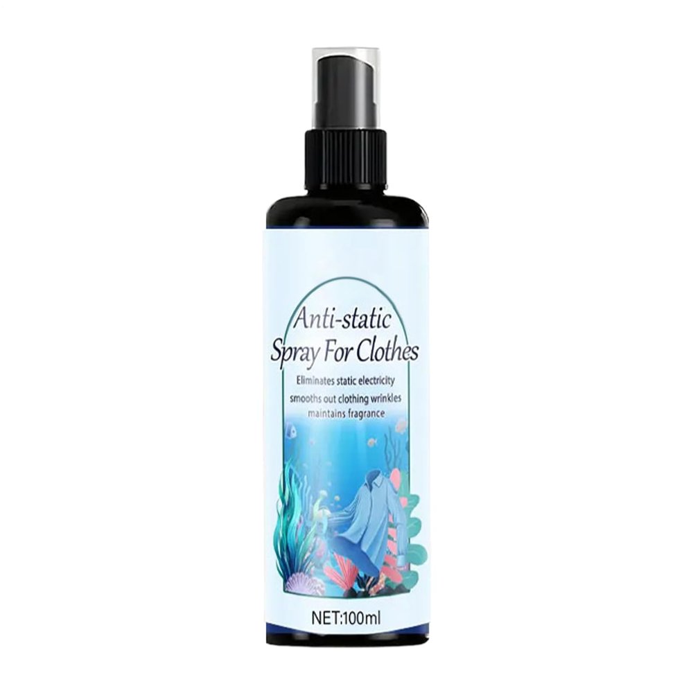 Static Eliminator Spray - 100ml 3.3oz 5.39inch, Clothing Protection Formula, Long Lasting Performance | Home Office Travel Fabrics Laundry Furniture Hair Skirts Sweaters Scarves Coats Ironing Alternat