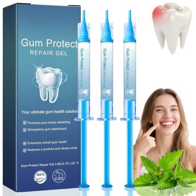 3PCS Gum Repair Gel,Gum Shield Therapy Gel for Receding Gums,Advanced Gu/m Treatment & Protection,Deeply Cleaning G/ums & Teeth,Promotes Gu/m Regrowth & Teeth Repair,Supports Gu/m Health,Oral Care