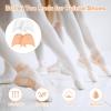 ZHLKHIOP Toe Pads for Pointe Shoes, 8 Pieces Foot Cushions for Ballet Dance (4 Skin Tone & 4 White), Silicone Gel Cushions for Comfort and Support view 4