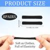 8 Pairs Anti Slip Glasses Grips Black Glasses Ear Cushions Soft Glasses Arm Covers Knitted Ear Pads for Glasses Legs Ear Grips Glasses Arm Cushion Grips for Study Work Outdoor view 2