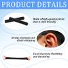 8 Pairs Anti Slip Glasses Grips Black Glasses Ear Cushions Soft Glasses Arm Covers Knitted Ear Pads for Glasses Legs Ear Grips Glasses Arm Cushion Grips for Study Work Outdoor view 3