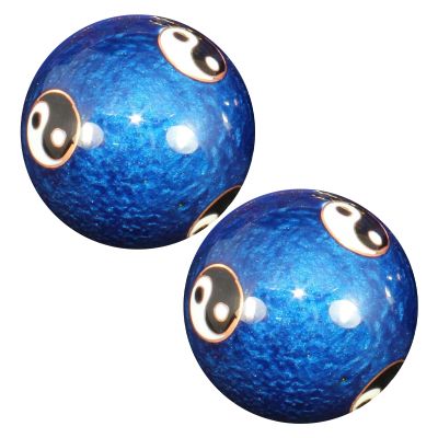 Baoding Balls with Chime, 2X 1.85-Inches Chinese Yin-Yang Baoding Balls, Solid Chinese Medicine Ball