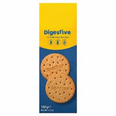 Digestive Gluten Free Biscuits, Wheat Free, Lactose Free, High in Fibre, Vegan Suitable, 3 x 50g Portion Packs, Traditional British Style