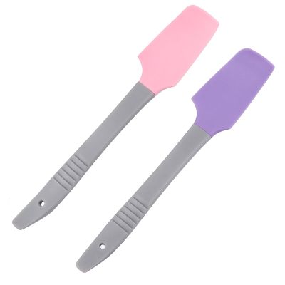 AUTSUPPL 2pcs Reusable Silicone Wax Sticks with Long Handle and Design for Comfortable Grip and Clean Hair Removal Wax Scraper Applicators for Home Body Use