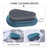 TEHAUX 2pcs Blue Household Scrubbing Brush Set for Laundry, Clothes, and Shoes Cleaning Plastic Multi-Purpose Scrub Brushes for Home Use view 2