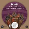 Dualit Chocolate Chunk Sachet Variety Pack - 10 Pack - 31g portions of pure chocolate chunks - Premium Belgian chocolate - Chocolate flakes for Hot Chocolate Makers & Milk Frothers view 2