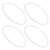 LIFKOME 4pcs Silicone Bento Box Sealing Ring Leakproof and Easy to Clean Silicone Gasket Airtight Food Container Seal for Food Storage Jars and Bento Boxes, for Meal Prep and Transport
