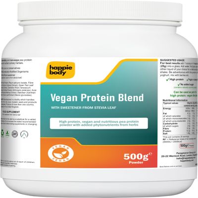 Vegan Protein Powder Blend | Plant-Based Complete Protein | Muscle Repair, Energy and Wellness | 500g Powder | UK Made