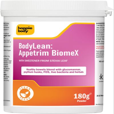 BodyLean: Appetrim BiomeX Powder | Appetite Control | Fibre with Prebiotic and Probiotic for Fullness and Gut Support |180g Powder | UK Made