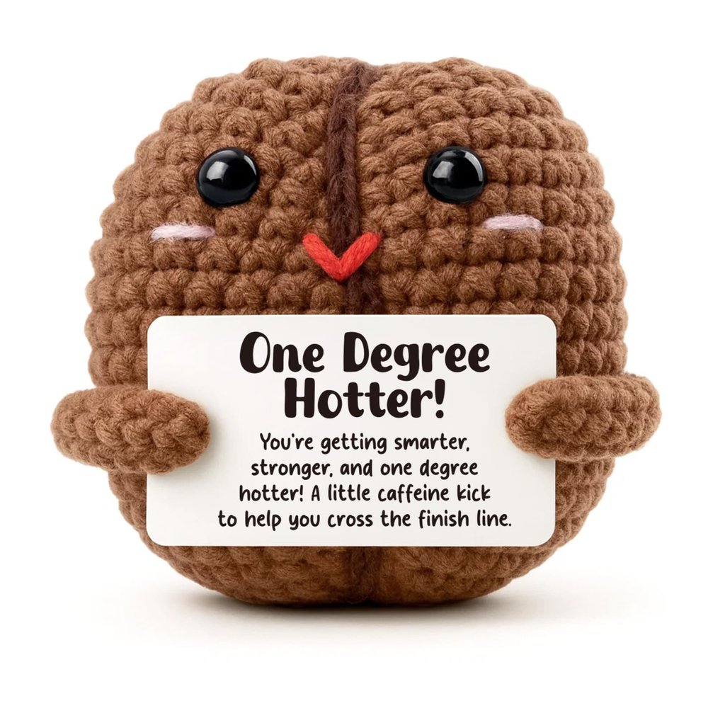 Funny Graduation Gifts for Her Him, One Degree Hotter Keepsake for College Grad, Masters Bachelors Degree Present, Handmade Crochet Decor for Class