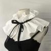 Dickly Detachable Collars Removable Durability Comfortable Portable Vintage, Black Ribbon view 2