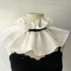 Dickly Detachable Collars Removable Durability Comfortable Portable Vintage, Black Ribbon view 3