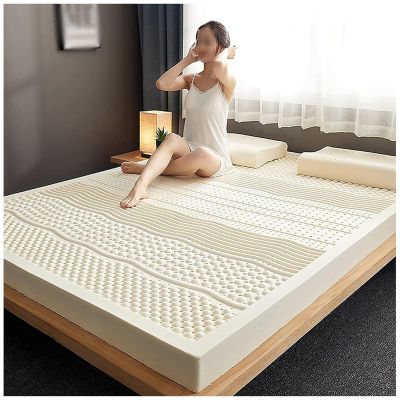 100% Natural Latex Organic Breathable And Comfortable,Durable And Not Easy To Collapse,Memory Foam Mattress Topper,Natural Latex Mattress,4in,110x200cm(43x79in)