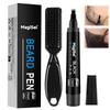 Beard Filler Pencil, Beard Pen Filler, Beard Filling Pen Kit, Beard Filler Pen with Beard Brush, Effectively Improve Facial Hair, Beard Pen for Moustache & Eyebrows with 1 Beard Brush view 1