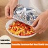 Pop-Up Tin Foil Food Insulation Cover, Reusable Aluminum Foil Food Covers with Elastic Edges for Kitchen Bowls, Oil-Resistant Easy to Clean (50PCS) view 2