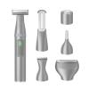 Bikini Trimmer for Women, 6 in 1 Electric Shaver, Cordless Razors, Nose Hair Trimmer for Women & Men Pubic Hair, Private Area, Legs, Face, Nose, Eyebrow, Multifunctional Waterproof Body Hair Removal view 1