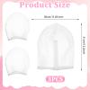 Larrel 3 Pcs Makeup Protector Hood for Face, Polyester Chiffon Makeup Protector Hood Washable Zipper Closure Face Cover Reusable Make up Faces Cover for Women Beauty (White) view 2