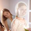 Larrel 3 Pcs Makeup Protector Hood for Face, Polyester Chiffon Makeup Protector Hood Washable Zipper Closure Face Cover Reusable Make up Faces Cover for Women Beauty (White) view 3