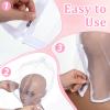Larrel 3 Pcs Makeup Protector Hood for Face, Polyester Chiffon Makeup Protector Hood Washable Zipper Closure Face Cover Reusable Make up Faces Cover for Women Beauty (White) view 4