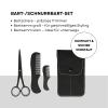 Clauss Beard Set with Scissors and 2 Combs | Premium 13 cm Supercut Scissors in Matte Black & Two Combs | Beard Care Set for Men in Practical Case | BC-S10041 view 2