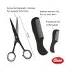 Clauss Beard Set with Scissors and 2 Combs | Premium 13 cm Supercut Scissors in Matte Black & Two Combs | Beard Care Set for Men in Practical Case | BC-S10041 view 3