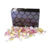 350g Rectangular Box Royal Blue & Gold Pattern of Rhubarb & Custard Twists view 2