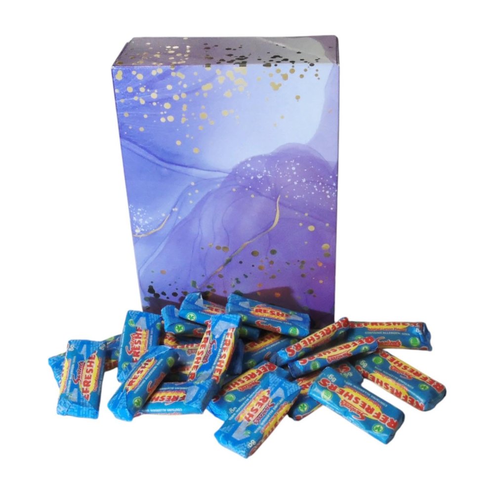 350g Rectangular Box Starlight Lilac Pattern of Swizzles Refreshers