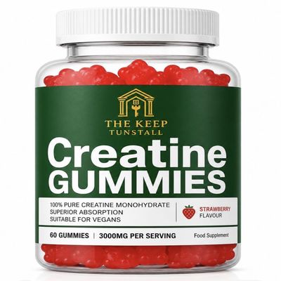 Creatine Gummies 3,000mg True Dose - Strawberry Flavour - Increases Physical Performance for Men & Women, Vegan & Sugar-Free, Easy Pre/Post Workout Gym Support for Performance and Muscle Power
