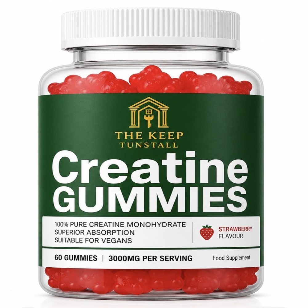 Creatine Gummies 3,000mg True Dose - Strawberry Flavour - Increases Physical Performance for Men & Women, Vegan & Sugar-Free, Easy Pre/Post Workout Gym Support for Performance and Muscle Power