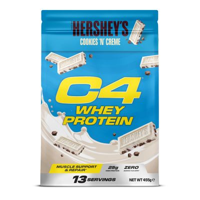 Cellucor C4 Whey Protein Powder, Hersheys Cookies & Cream, 25g Protein, Low Sugar, Post-Workout Recovery, 13 Servings