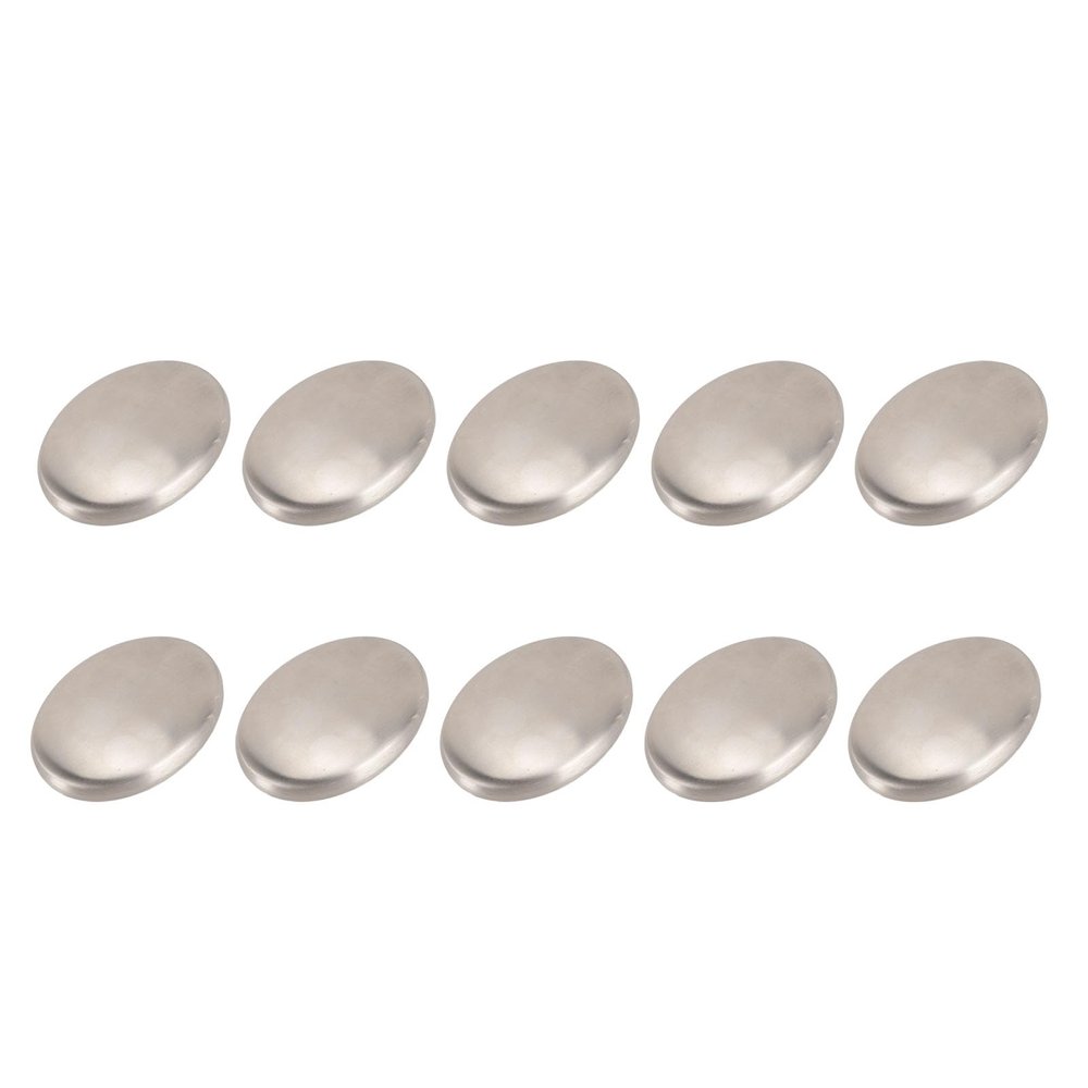 SIXRUN Stainless Steel Soap Bar, Silver Odor Remover for Kitchen Hands Eliminates Fish Garlic Onion Smell with 30 Seconds Rubbing Under Water, Durable Metal Odor Absorber Ideal for (10pcs)