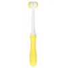 3 Sided Toothbrush Soft Matte Handle 58 Degree Inclination Practical Cleaning Tool for Infant Yellow view 1