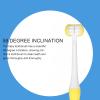 3 Sided Toothbrush Soft Matte Handle 58 Degree Inclination Practical Cleaning Tool for Infant Yellow view 3